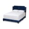 Baxton Studio Darcy Luxe and Glamour Navy Velvet Upholstered Queen Size Bed 149-8954 - alternate 1